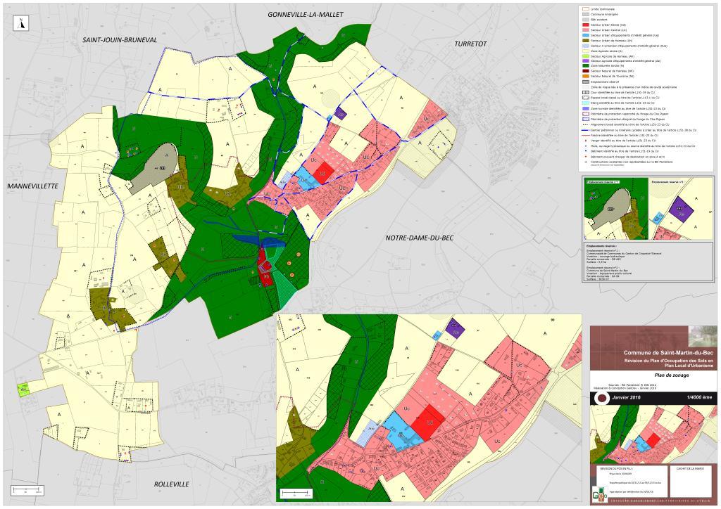 Zonage du Plan Local d'Urbanisme (PLU)