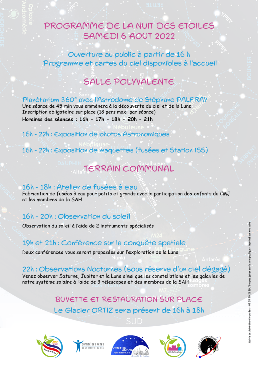 Programme Nuit des Etoiles 2022